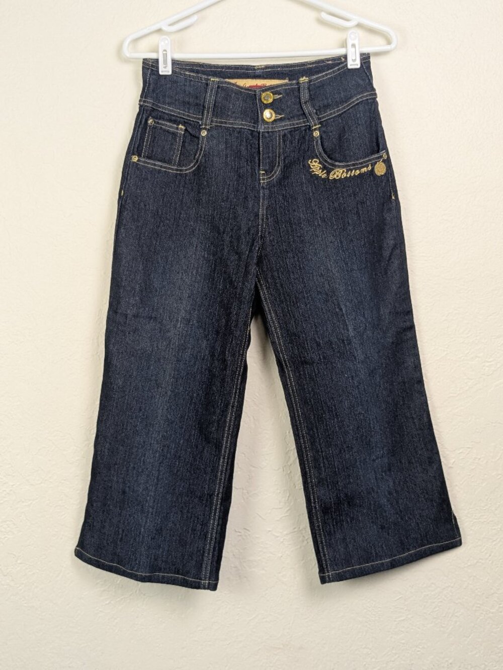 Rare Y2K Apple Bottom Jeans High Rise Gaucho Like New Embroidered Premium